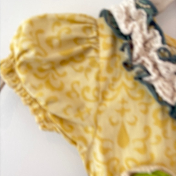 Mustard Pie  Darling Yellow & Green Flare Girls Dress Size 24 Months - Picture 5 of 11
